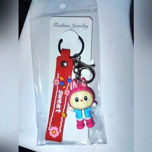 LABUBU Sweet Red and Pink Keychain